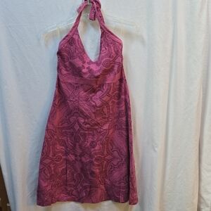 Patagonia Pink Paisley Halter Midi Dress